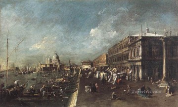 街並み Painting - サンタ・マリア・デッラ・サルーテ方面のモロ川の眺め フランチェスコ・グアルディ・ヴェネツィア